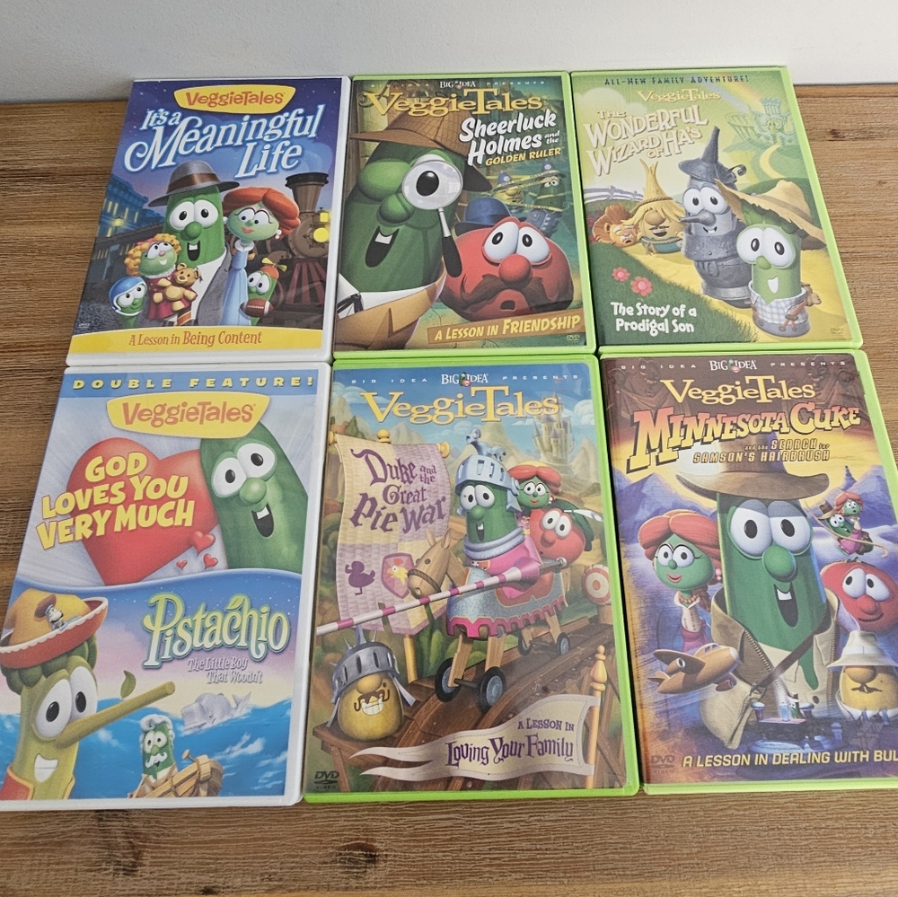 VEGGIETALES Lot of 6 DVD's In Original Boxes